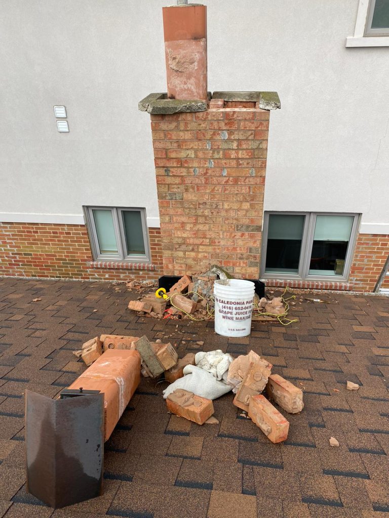 Brickwork of a chimney