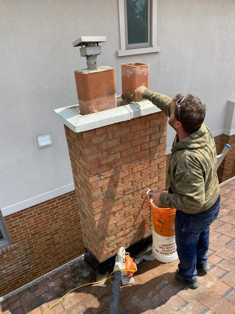 Me fixing a chimney